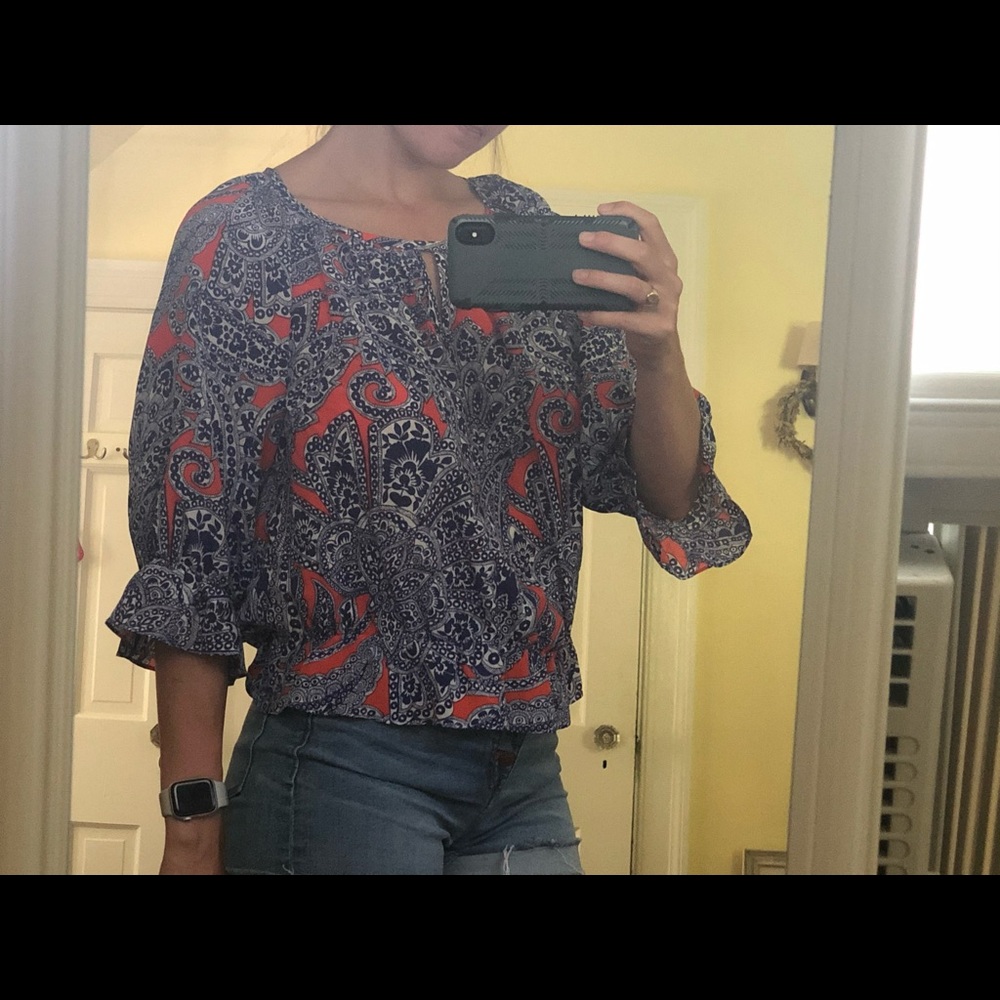 Trina Turk silk blouse small